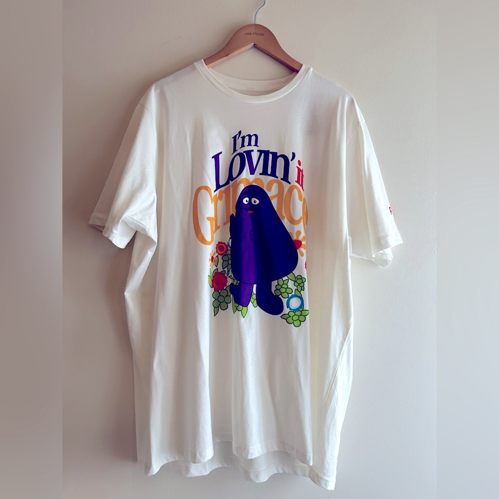 Peace Collective unisex McDonald’s Grimace t-shirt in ivory, size XXL.